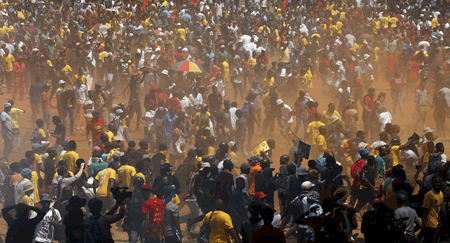 Manifestación estudiantes Sudáfrica