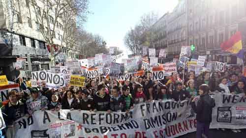 Manifestación contra Lomce