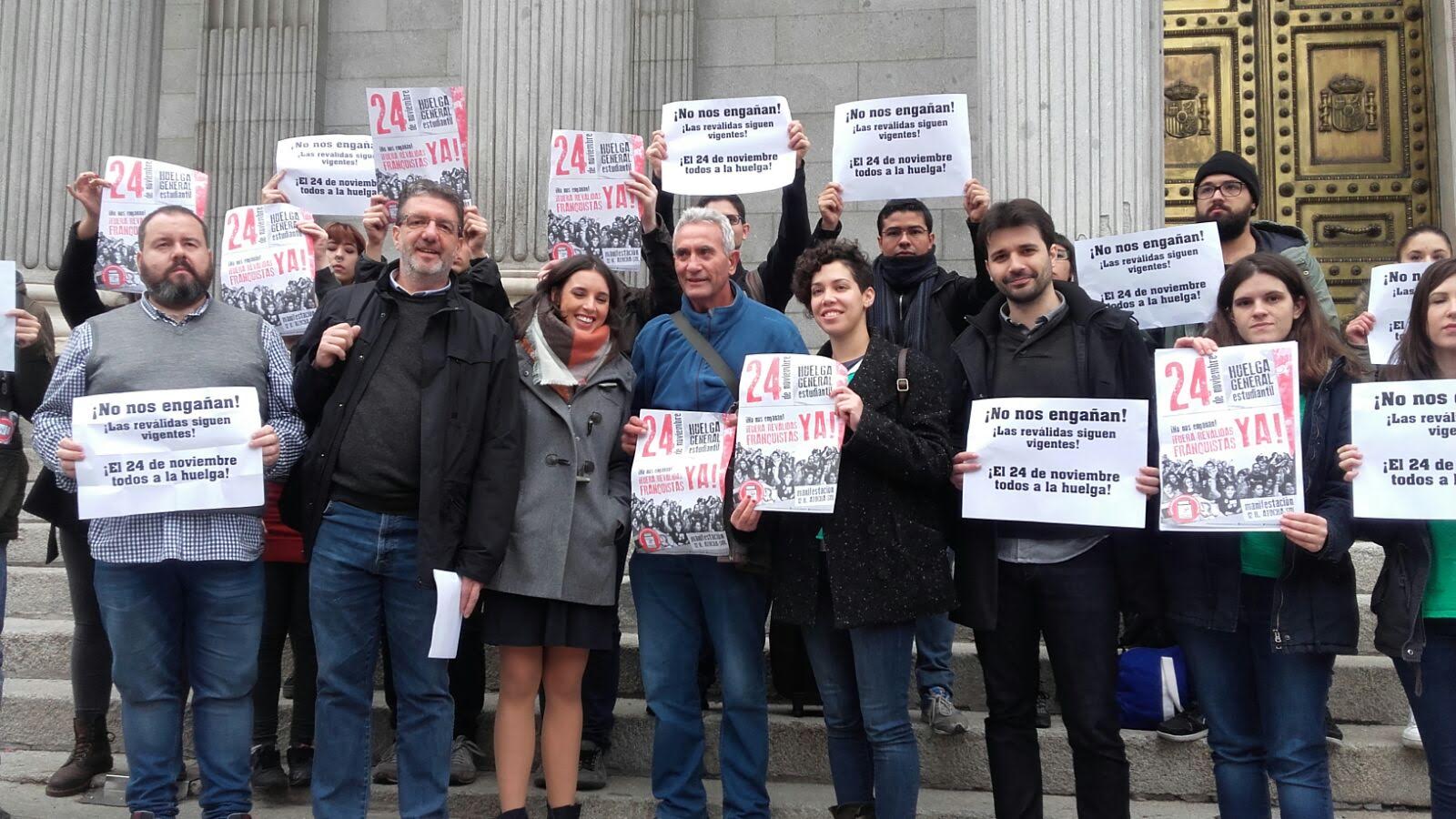 Rueda de prensa junto a Podemos