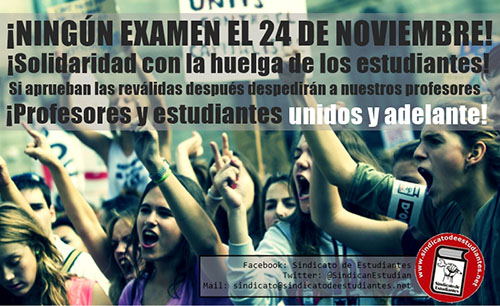 ¡Ningún examen el 24N!