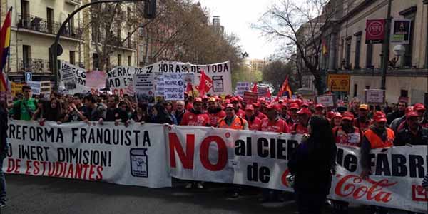 Manifestacion SE y CocaColaEnLucha