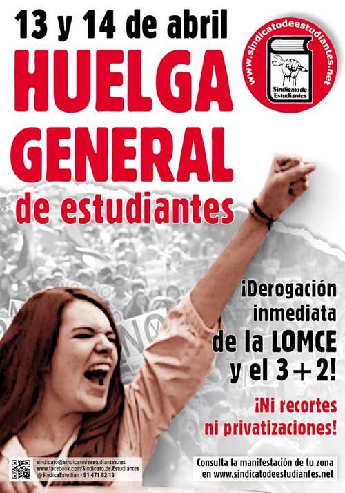 Huelga General de estudiantes el 13 y 14 de Abril