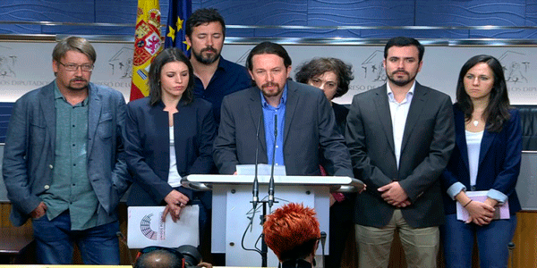 Unidos Podemos anuncia moción de censura