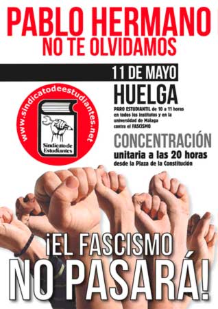 Cartel paro contra el fascismo