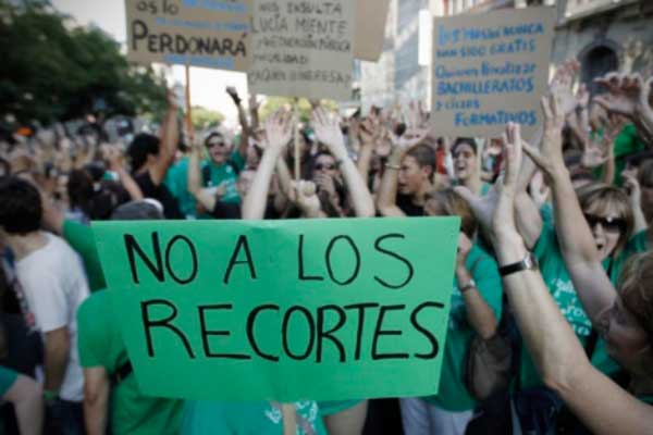 Manifestación contra los recortes